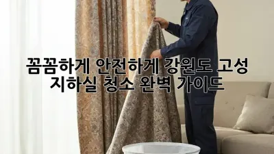 꼼꼼하게 안전하게! 강원도 고성 지하실 청소 완벽 가이드