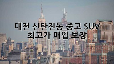 대전 신탄진동 중고 SUV, 최고가 매입 보장!