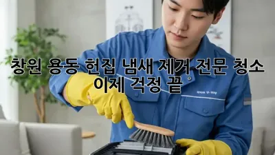 창원 용동 헌집 냄새 제거 전문 청소, 이제 걱정 끝!